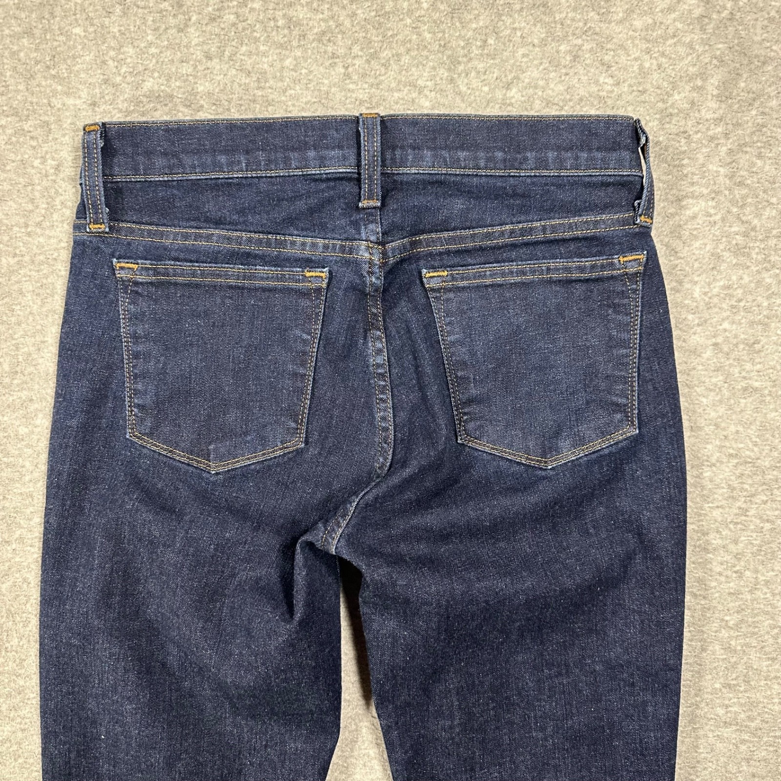 J Crew Jeans Women’s 27 8″ Toothpick Mid Rise Dark Wash Blue Stretch Denim