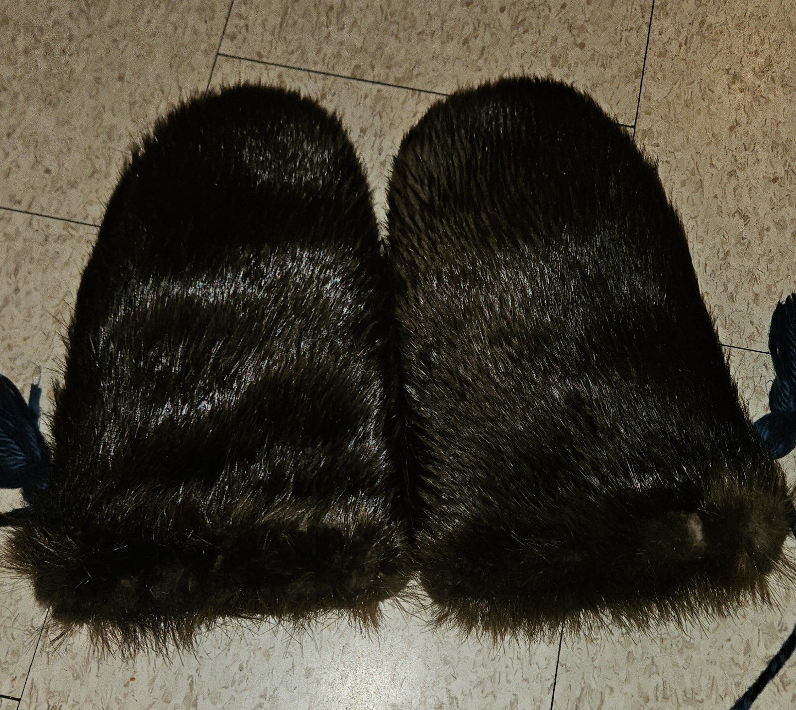 Handmade Beaver Fur Mitts