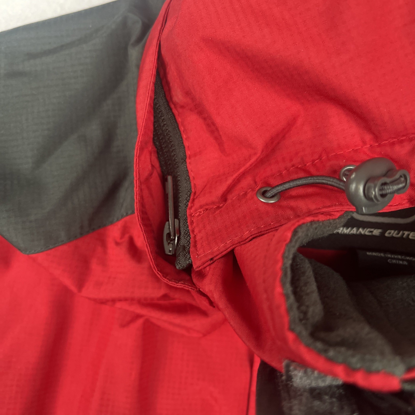 Freetech Outerwear Hooded Lined Red Gray Black Winter Jacket Coat Men’s Large