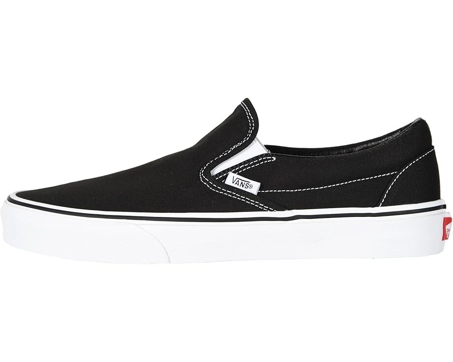 New in Box Vans Classic Slip-On Canvas Sneakers Black/White, Fast Shipping