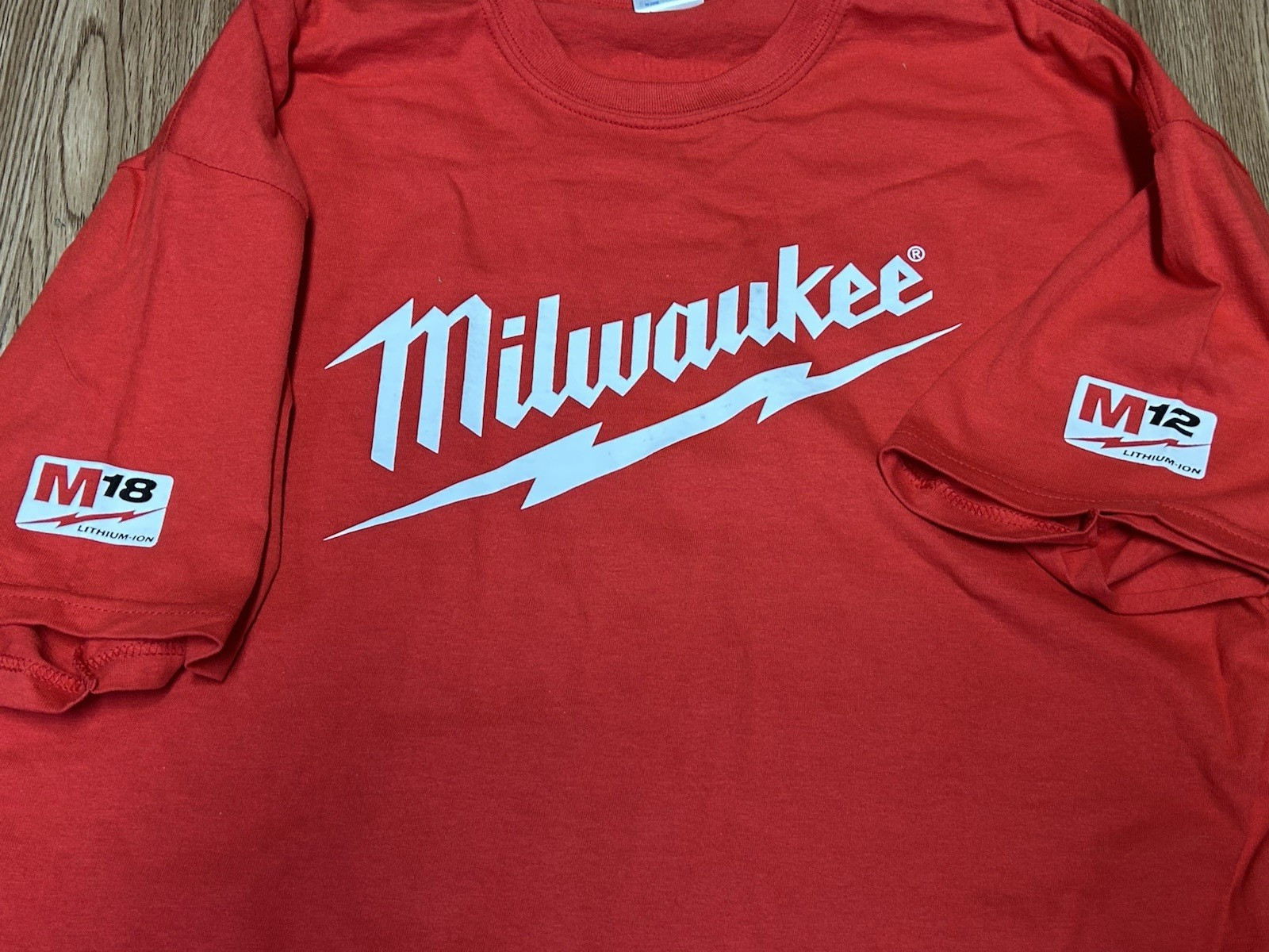 Milwaukee Tools Nothing But Heavy Duty Red T-Shirt Short Sleeve M12 18 NEW XL