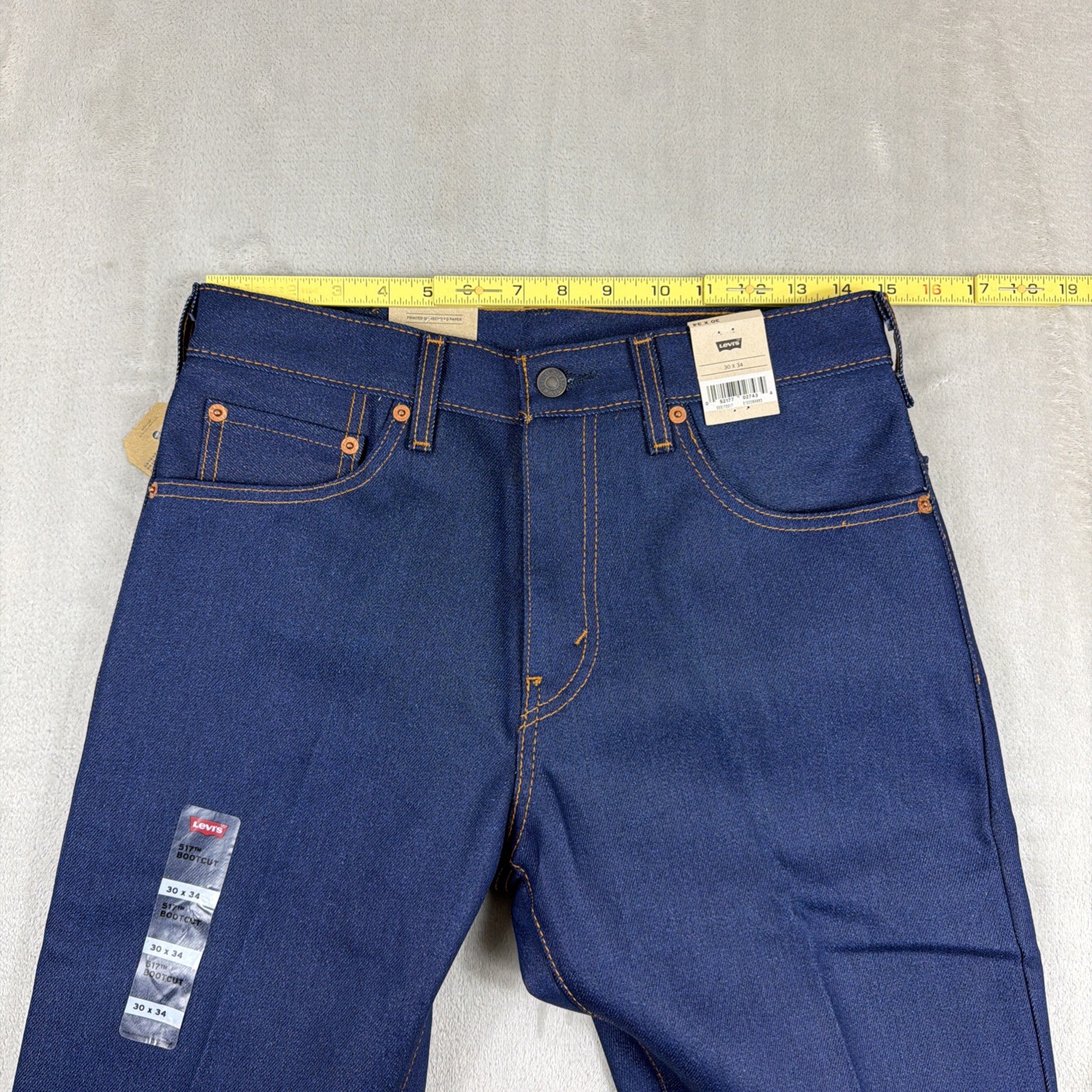 Levi’s 517 Bootcut Jeans Men’s Size 30×34 Blue Denim Cowboy Raw Wash Stretch