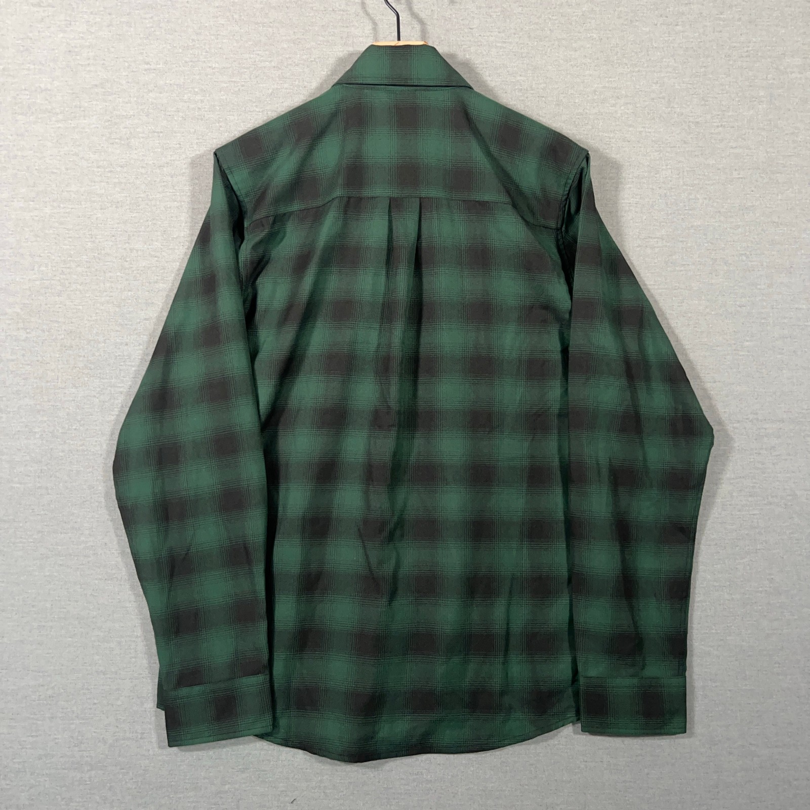 Dixxon Flannel Shirt Mens Medium Green Plaid Button Snap Absinthe Heritage