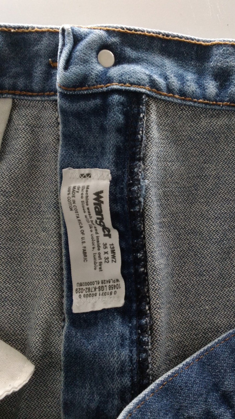 Wrangler Cowboy Cut Straight Blue Denim Jeans Medium Wash Button Zip 5-Pocket M…
