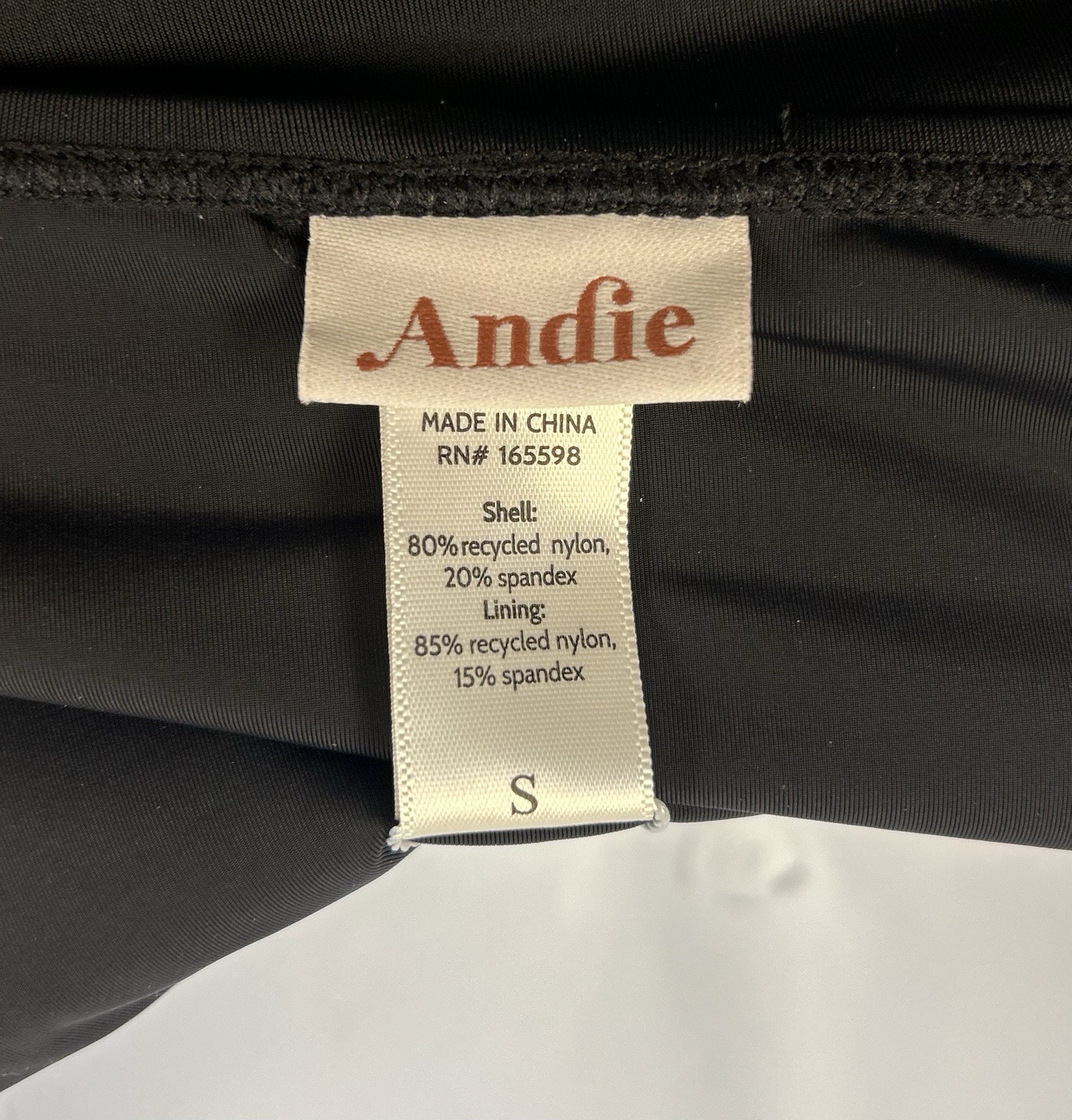New Women’s Andie Black One Piece Classic Swimsuit / Small