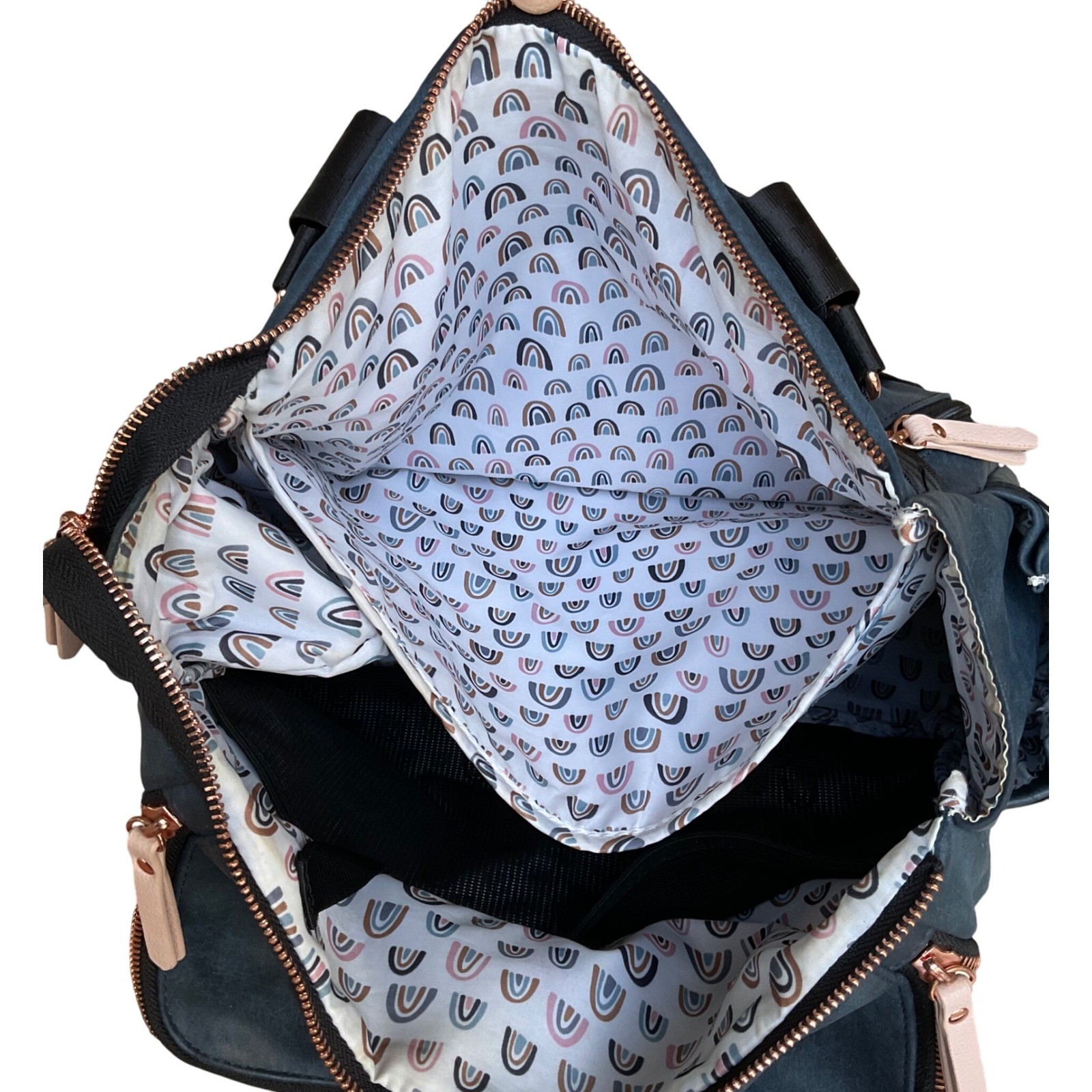 Petunia pickle bottom Pivot Pack indigo blush diaper bag backpack leather vegan
