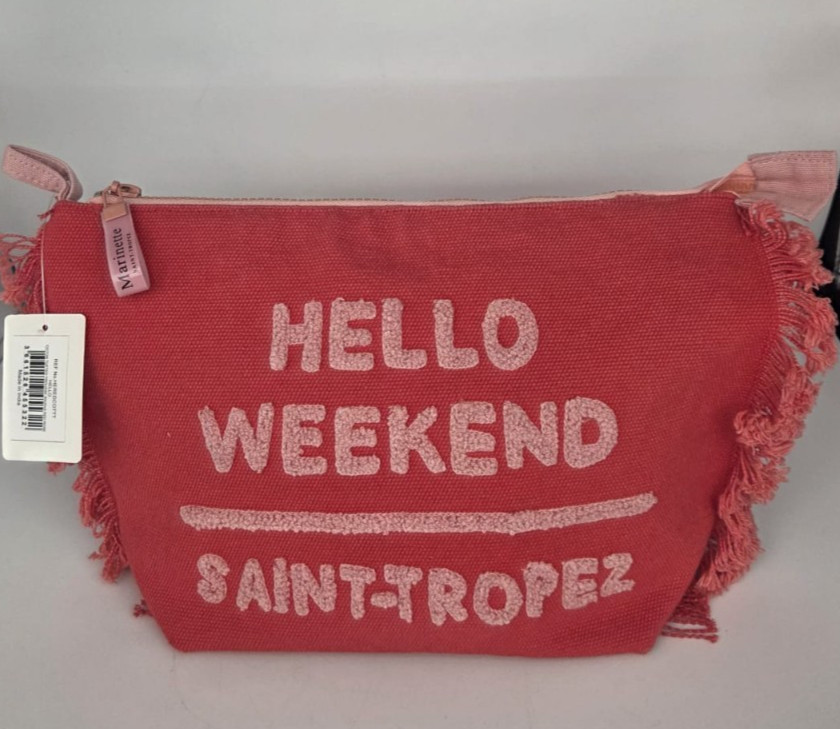 Marinette Saint-Tropez Women’s Necessary Pure Cotton Red Fringe Bag