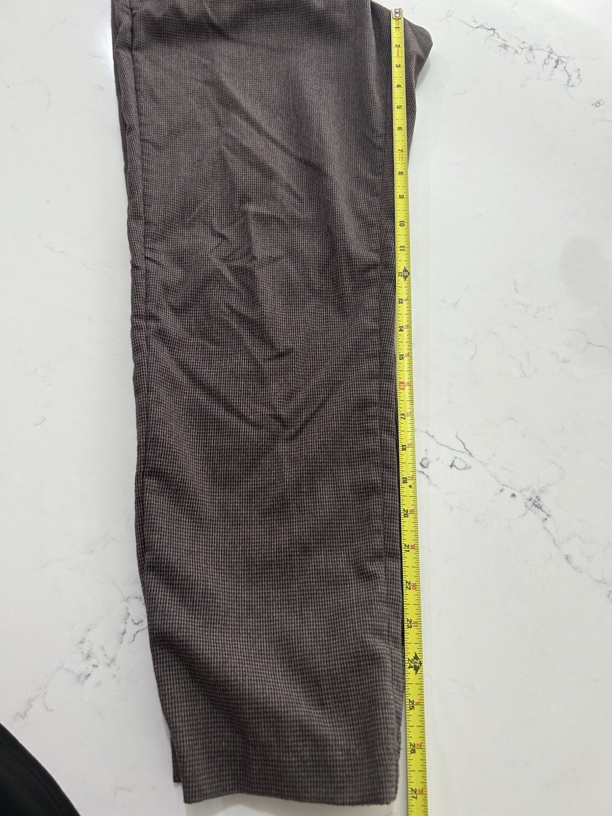 Murano Mens Elastic Waist Pants Grey Size L Comfort Fit Slacks Stretch Casual