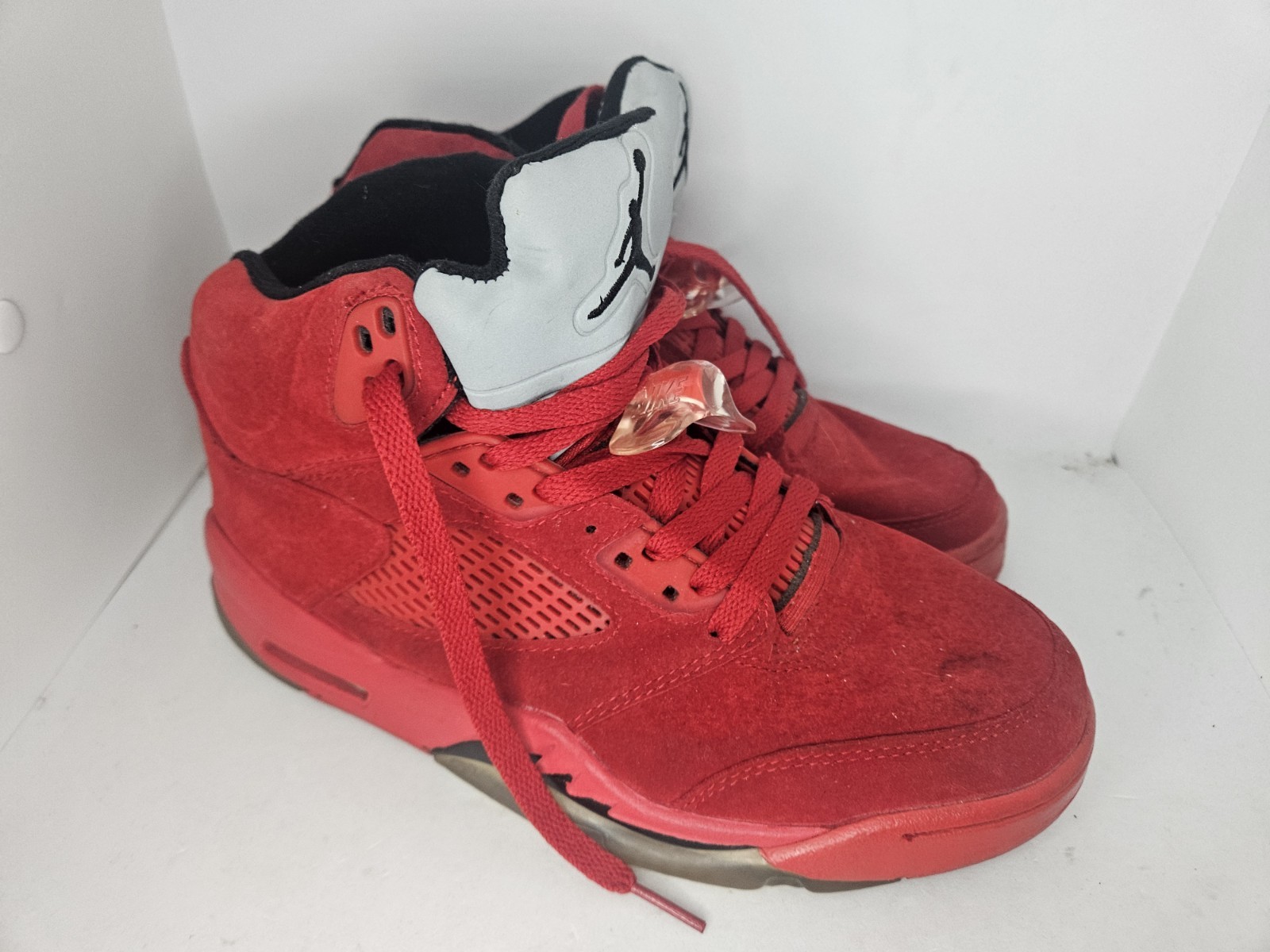 2017 Nike Air Jordan Retro 5 “Red Suede” University Red Basketball Shoes Size 8