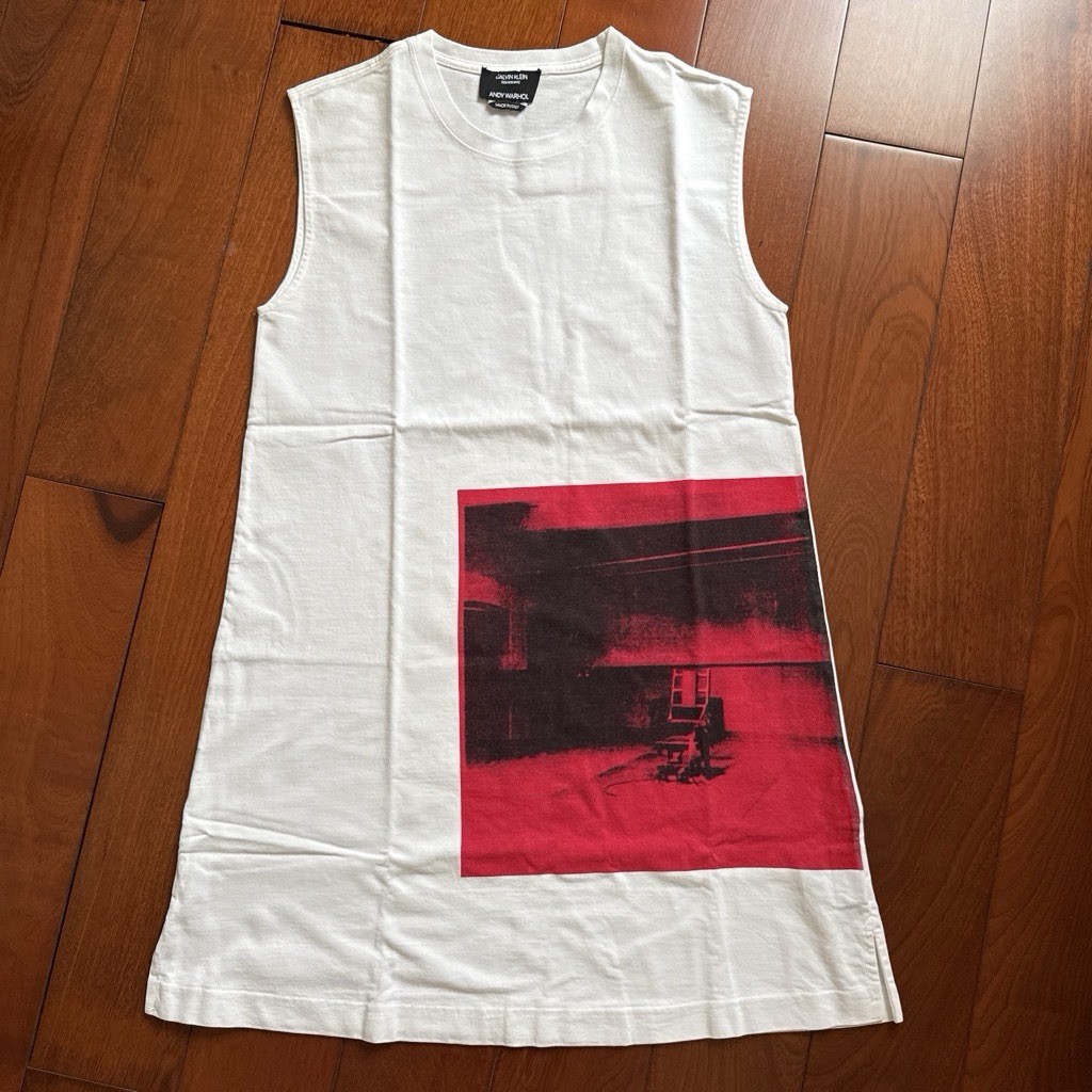 Calvin Klein 205W39NYC Andy Warhol Graphic Shift Dress XS White Red Black