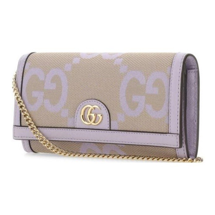 Gucci women’s casual canvas and leather wallet 7.48×7.1 in