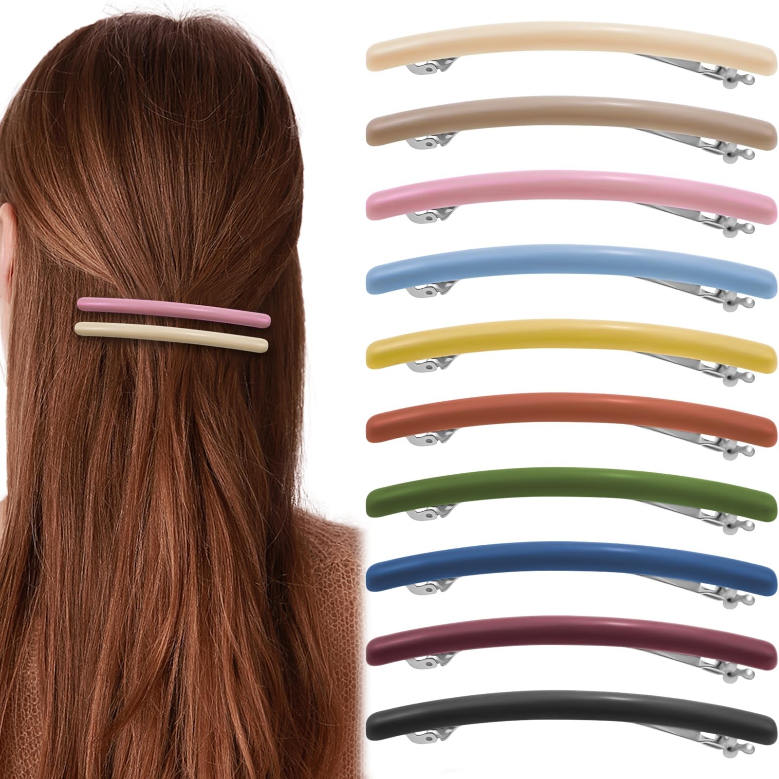 10 Pcs French 1 Count (Pack of 10), Pink, Blue, Green, Yellow, Red, Black