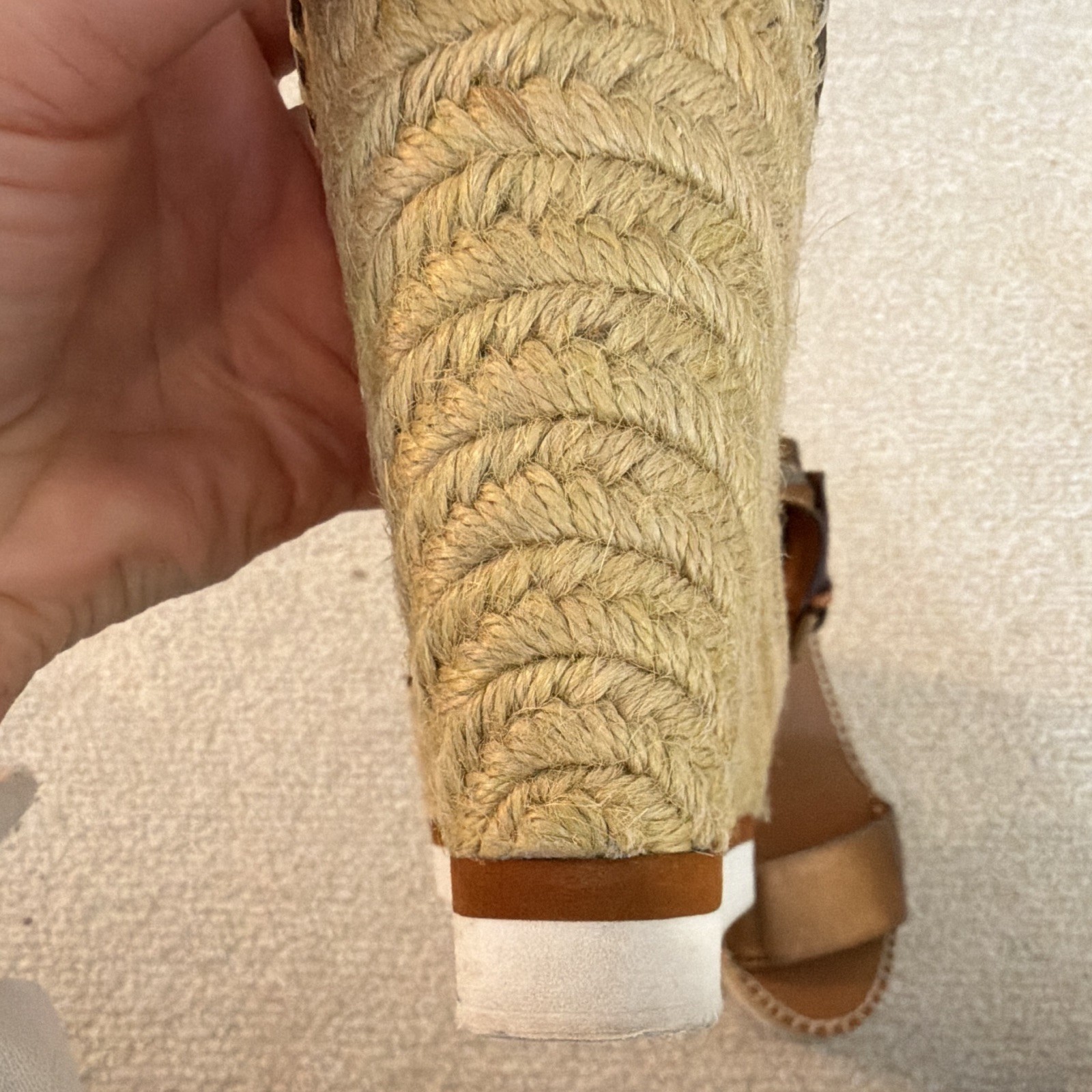 See by Chloe Women’s Bronze/Tan Espadrille Wedge Sandals US 6 Buckle Solid