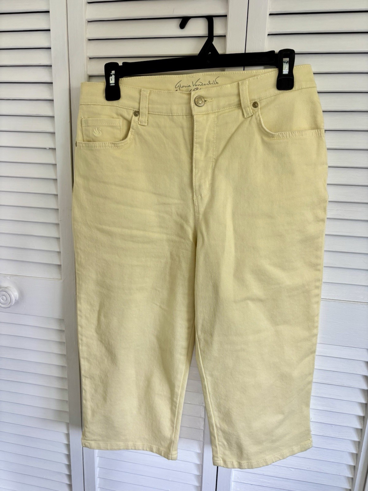 Gloria Vanderbilt Women’s Quiet Luxury Butter Yellow Amanda Capri Size 6P