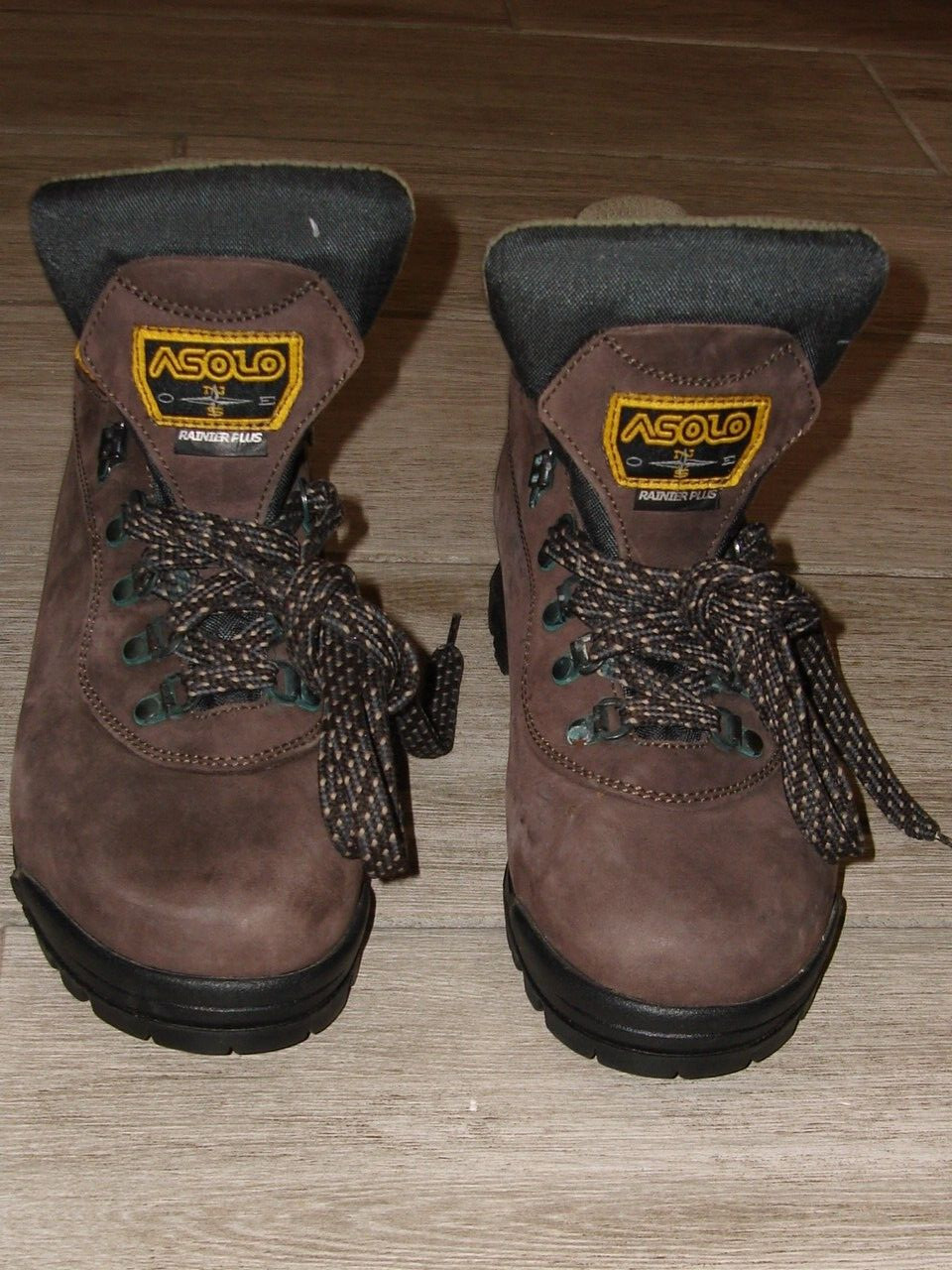 NEW Asolo Rainier Plus Hiking Boots Vibram Soles Brn. Leather Mens 7.5 EU 40 2/3