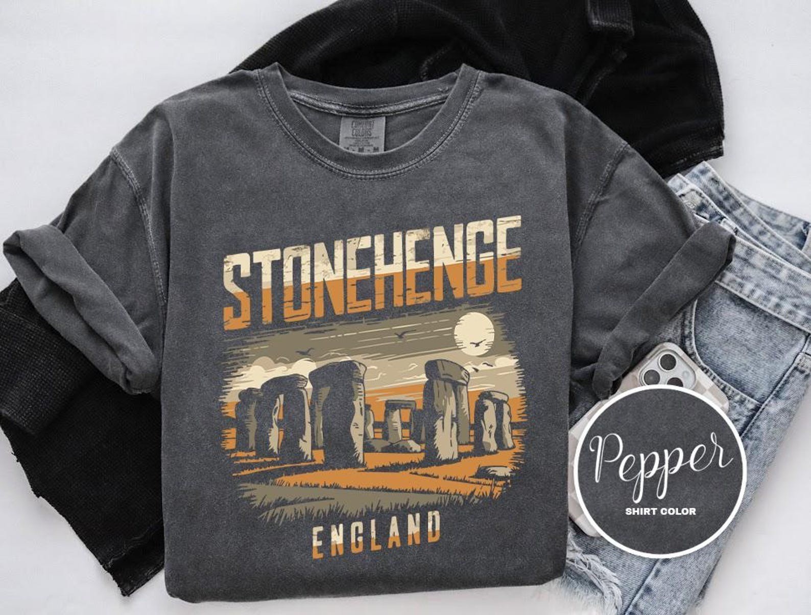 Old Schools Stonehenge England Shirt Travel Gift England Trip Lover Tee