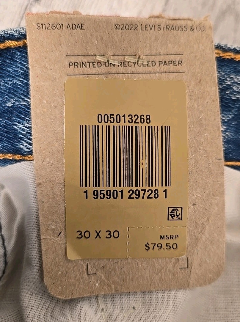 Levi’s 501 Jeans Button Fly 30 32 33 34 36 38 Straight Leg Destructed Knees Mens