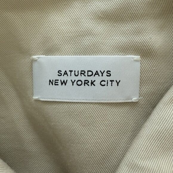 Saturdays New York City Camp Collar Shirt Womens Medium Classic Preppy Minimal