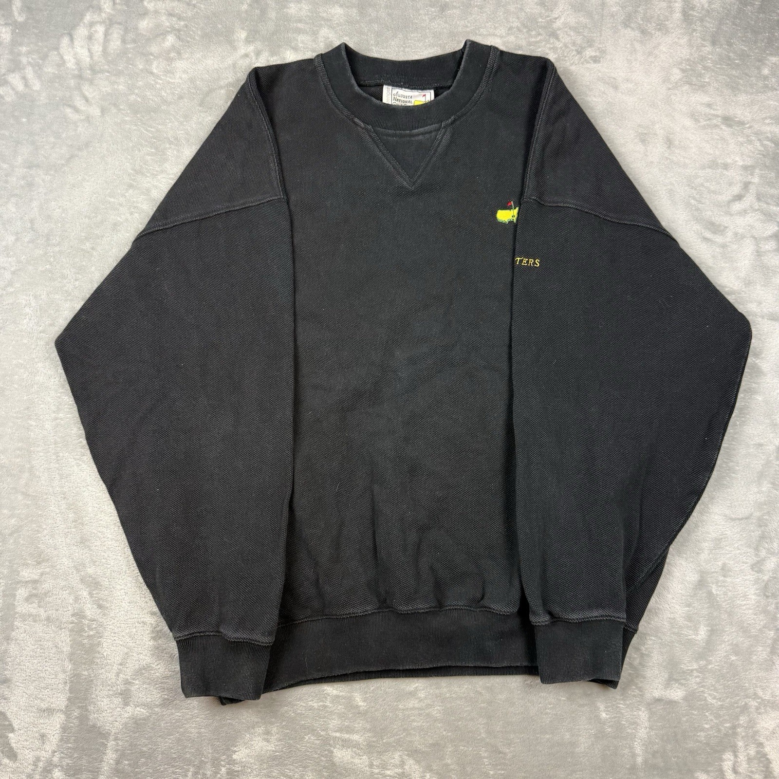 Vintage 90s Augusta National Golf Shop Masters Black Crewneck Sweatshirt XL