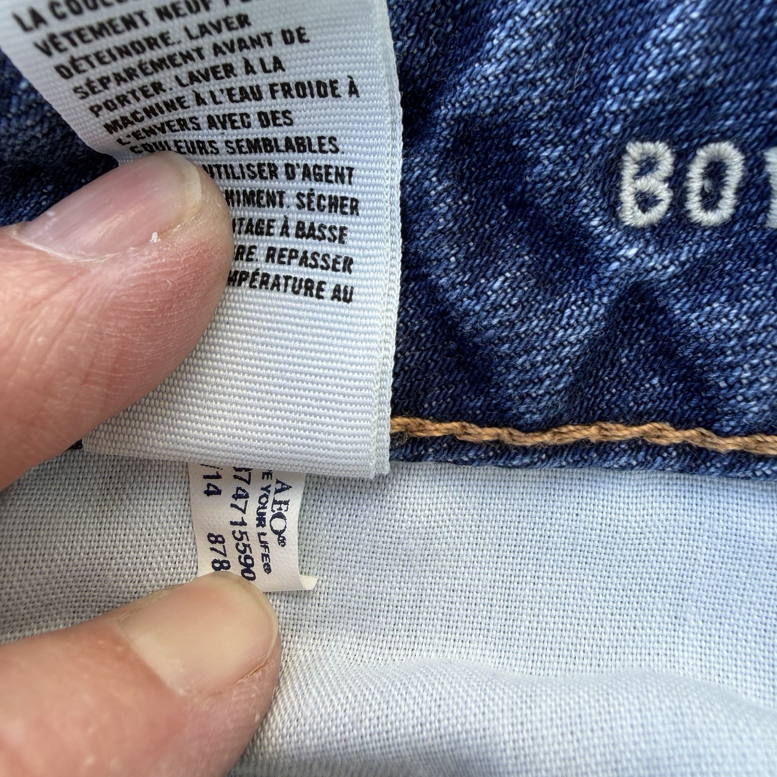 American Eagle Outfitters RN 54485 CA 03873 Women’s Straight Bule Jean Sz 34×32