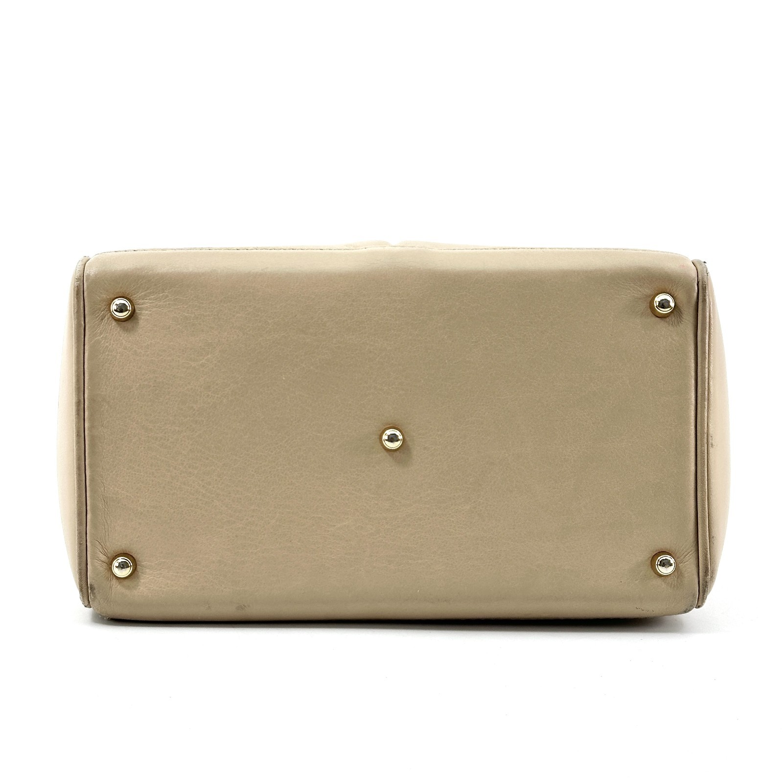 Gucci Hand Bag Bamboo 2Way Shoulder Leather Beige Authentic 333T0346