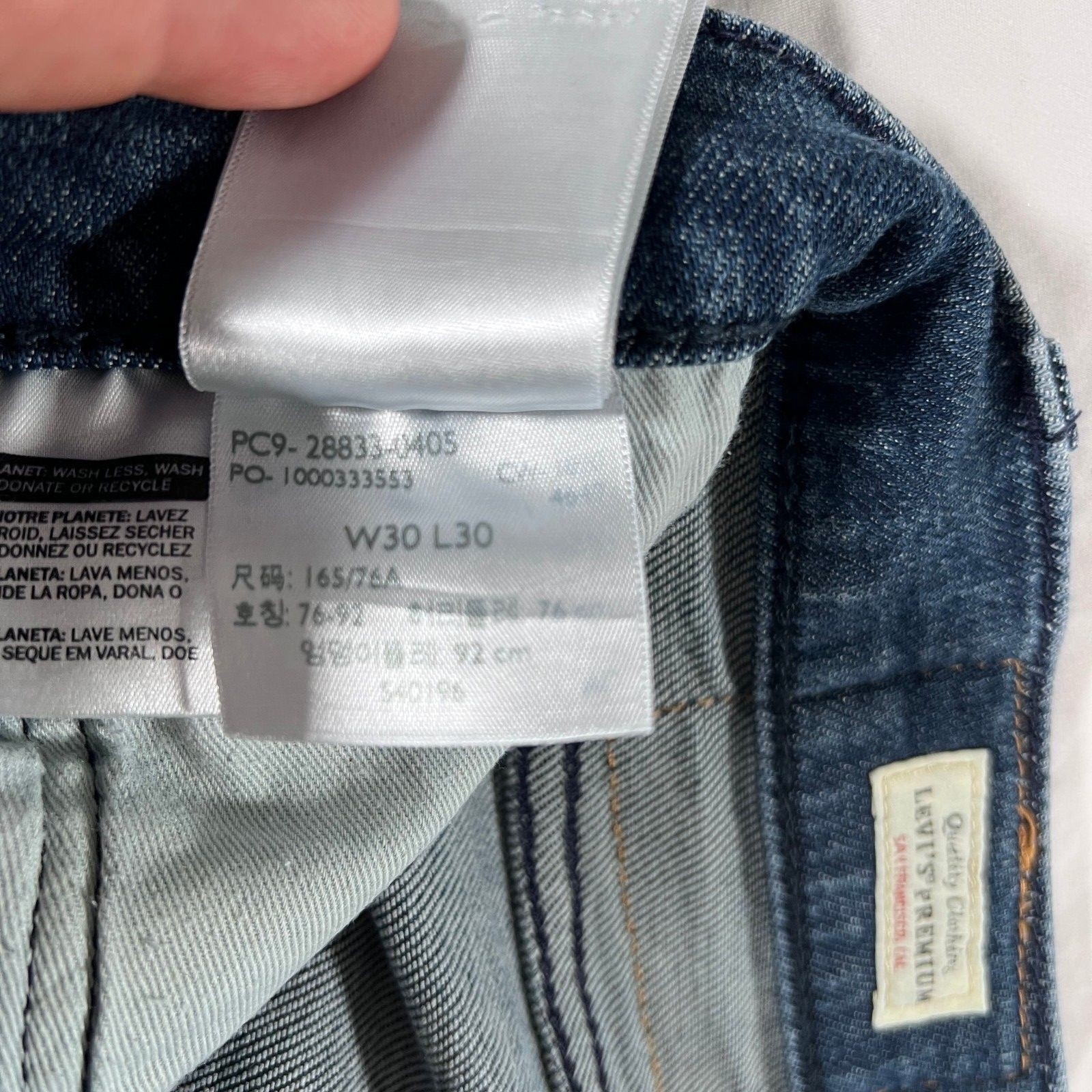 Levi’s Premium 512 Slim Taper Jeans Men’s W30 L30 Medium Wash Blue Big E