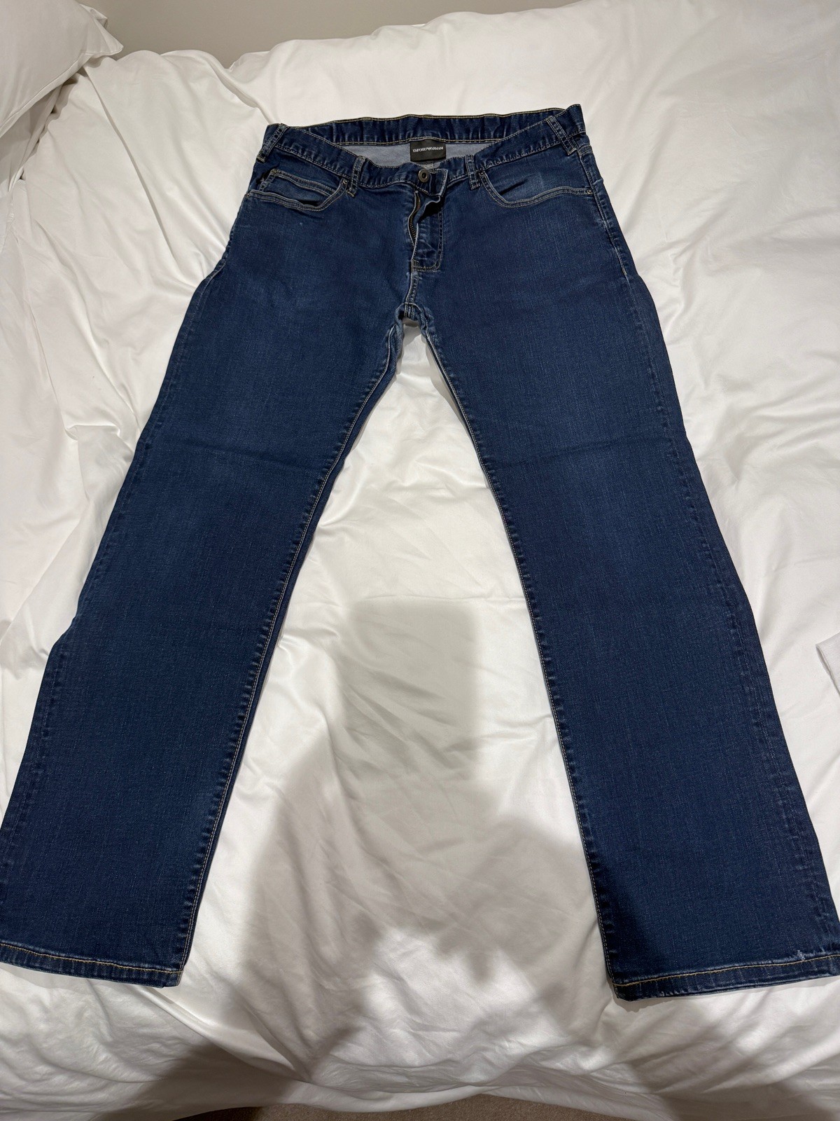 Emporio Armani Jeans J45 Slim Fit Stretch Denim W36 L32 Blue Mens Stretch