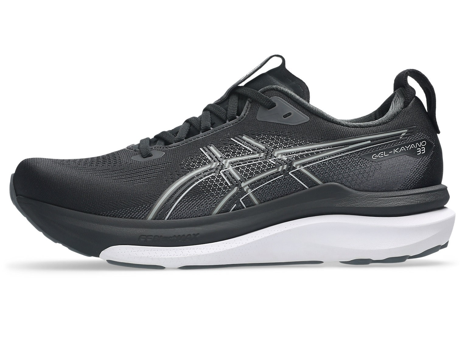 ASICS GEL-KAYANO 33 1011C167 002 Black White Running Shoes