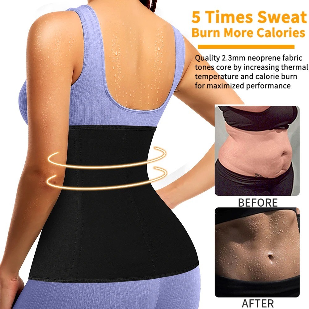 Waist Trainer Women Men Adjustable Sweat Belly Band Sports Girdle Body Shaper
