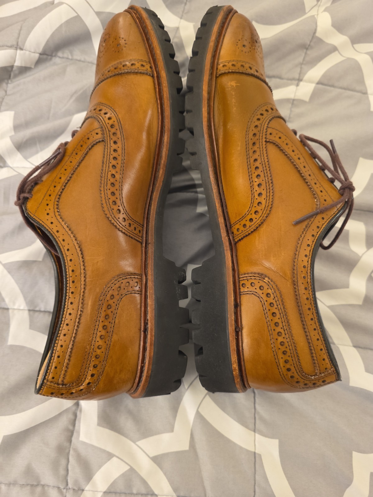 Allen Edmonds Strand Cap-toe Oxford Dress Shoe 13D Walnut Brown W/Lug Sole
