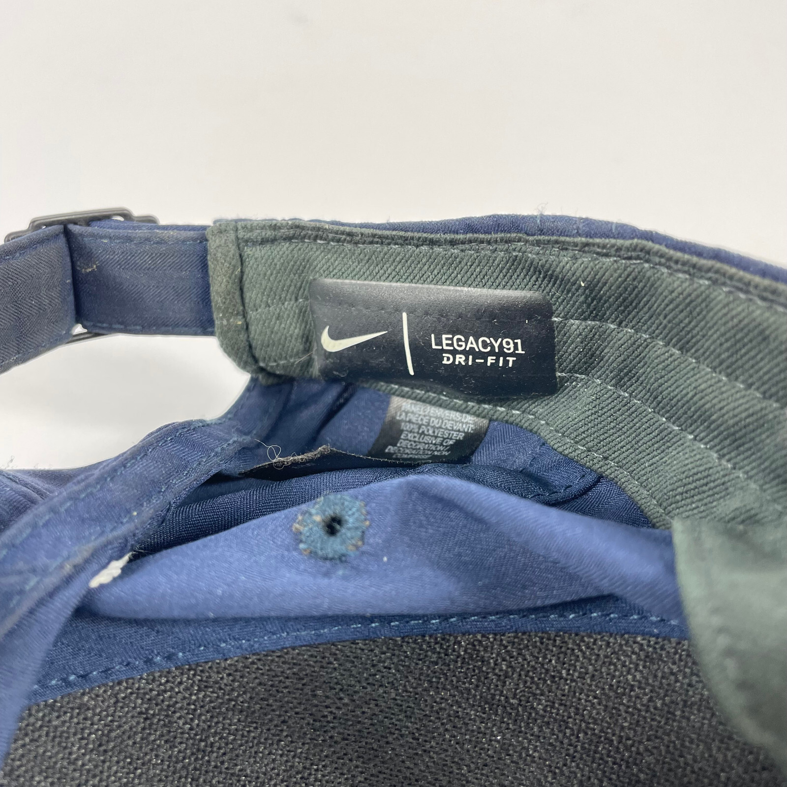 Nike Legacy91 Dri Fit Hat Men Blue Polyester Adjustable Strap Baseball Cap Hat