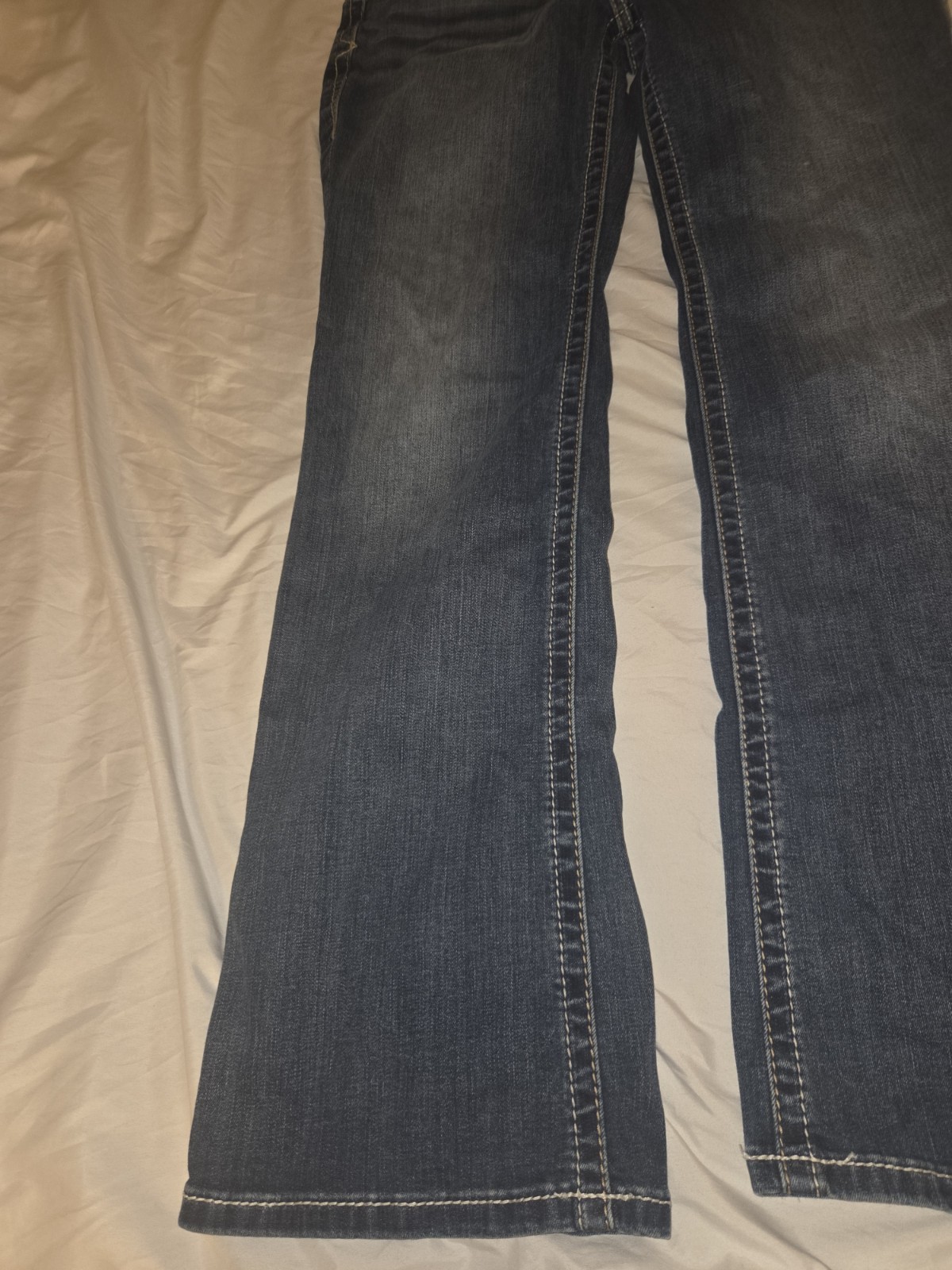 Ariat REAL Denim Womens 32×32 Mid Rise Bootcut Jeans Rainstorm Whipstitch 31R