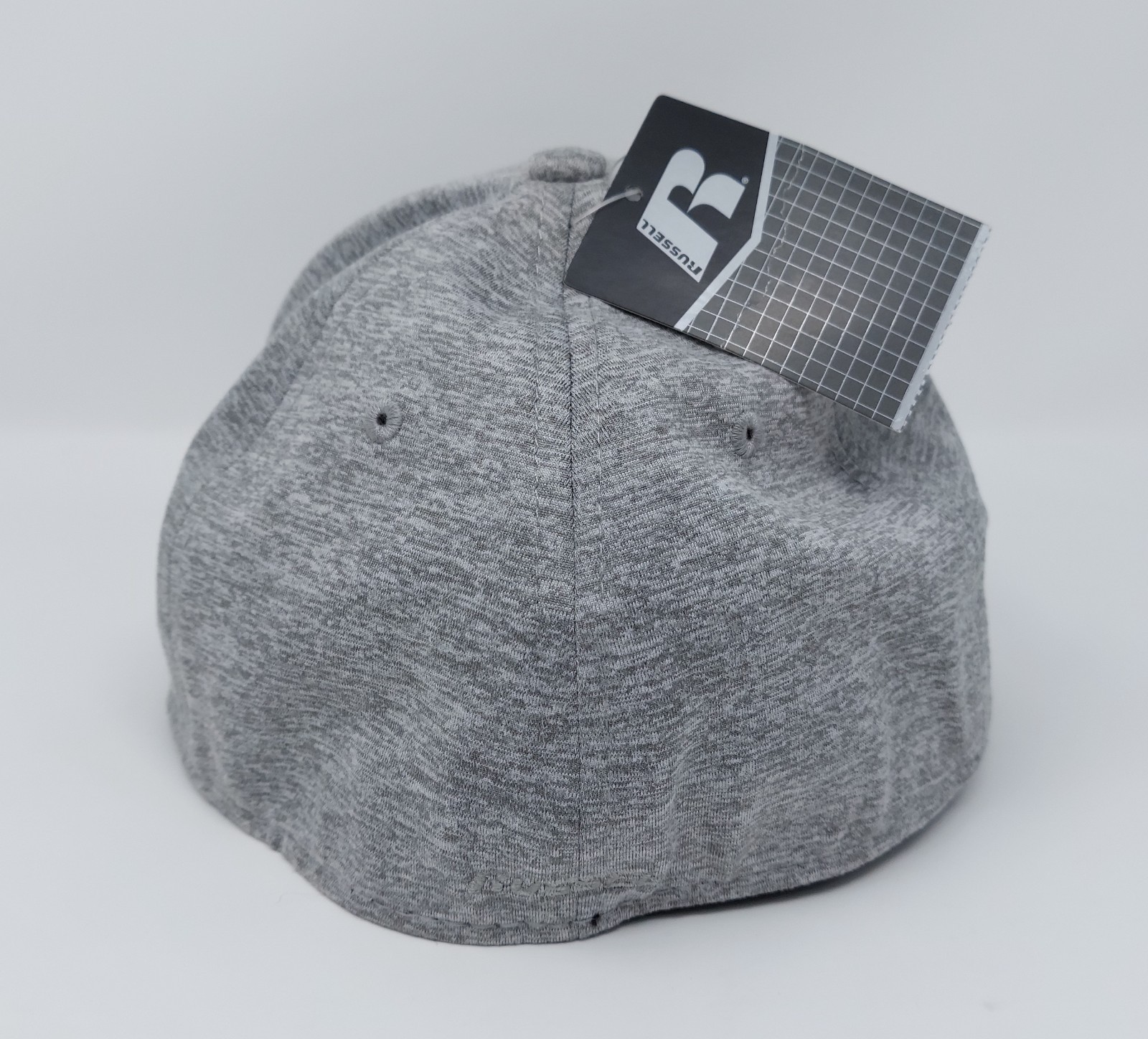 Russell Dri-Power 360 Baseball Cap Gray S/M Stretch Fit Moisture Wicking NWT