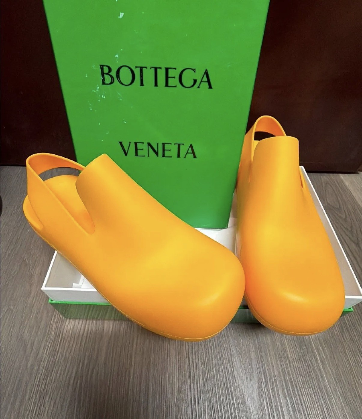 Bottega Veneta Puddle Rubber Slingback Flats Size 42