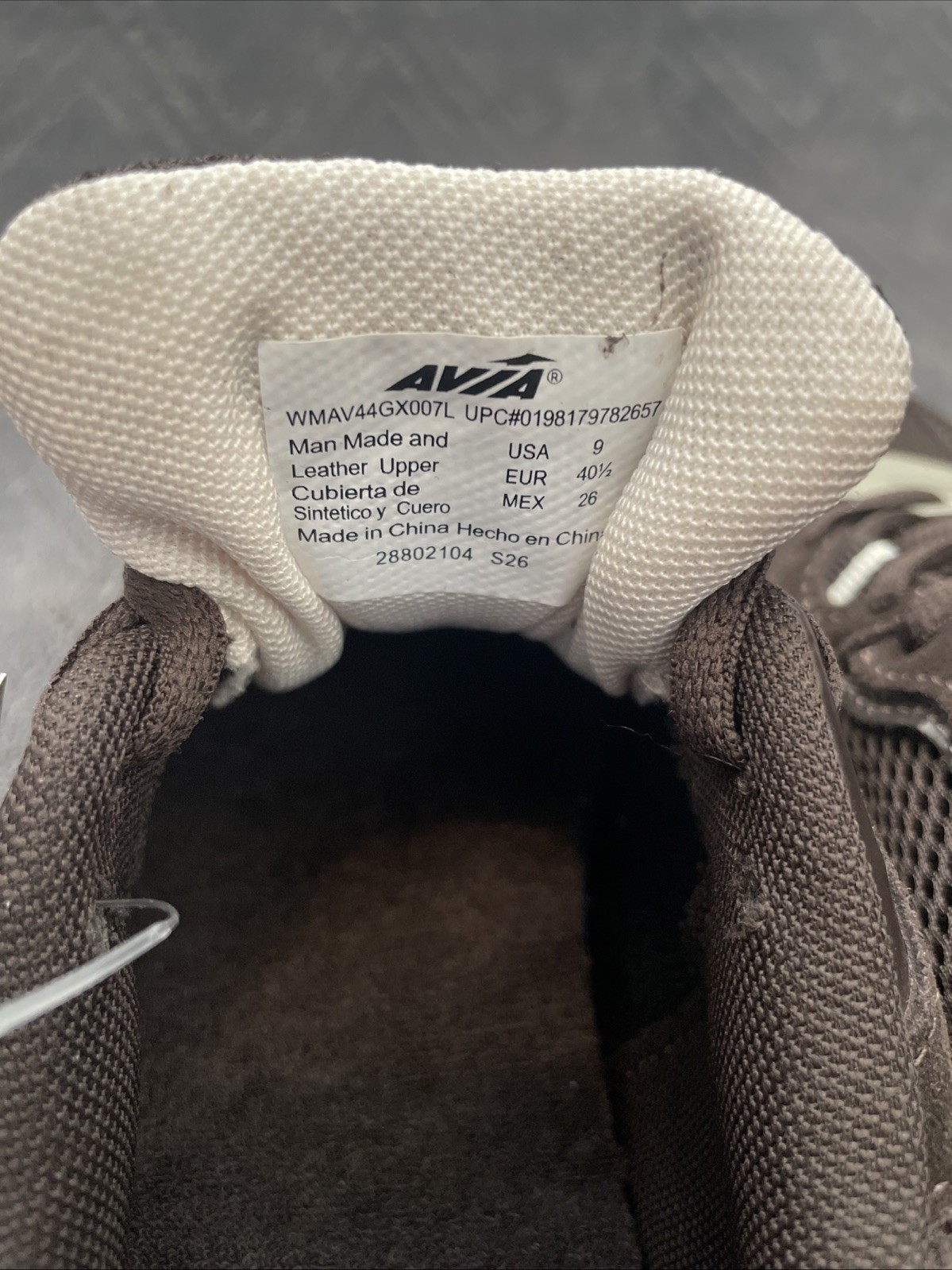 Avia 5000 Shoes women Size 9 Brown Leather Ang Mesh Odor Control NEW