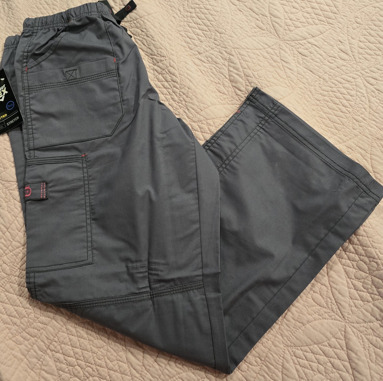 WonderWink WonderFlex 5108 Small PETITE Pewter Gray Scrub Pant