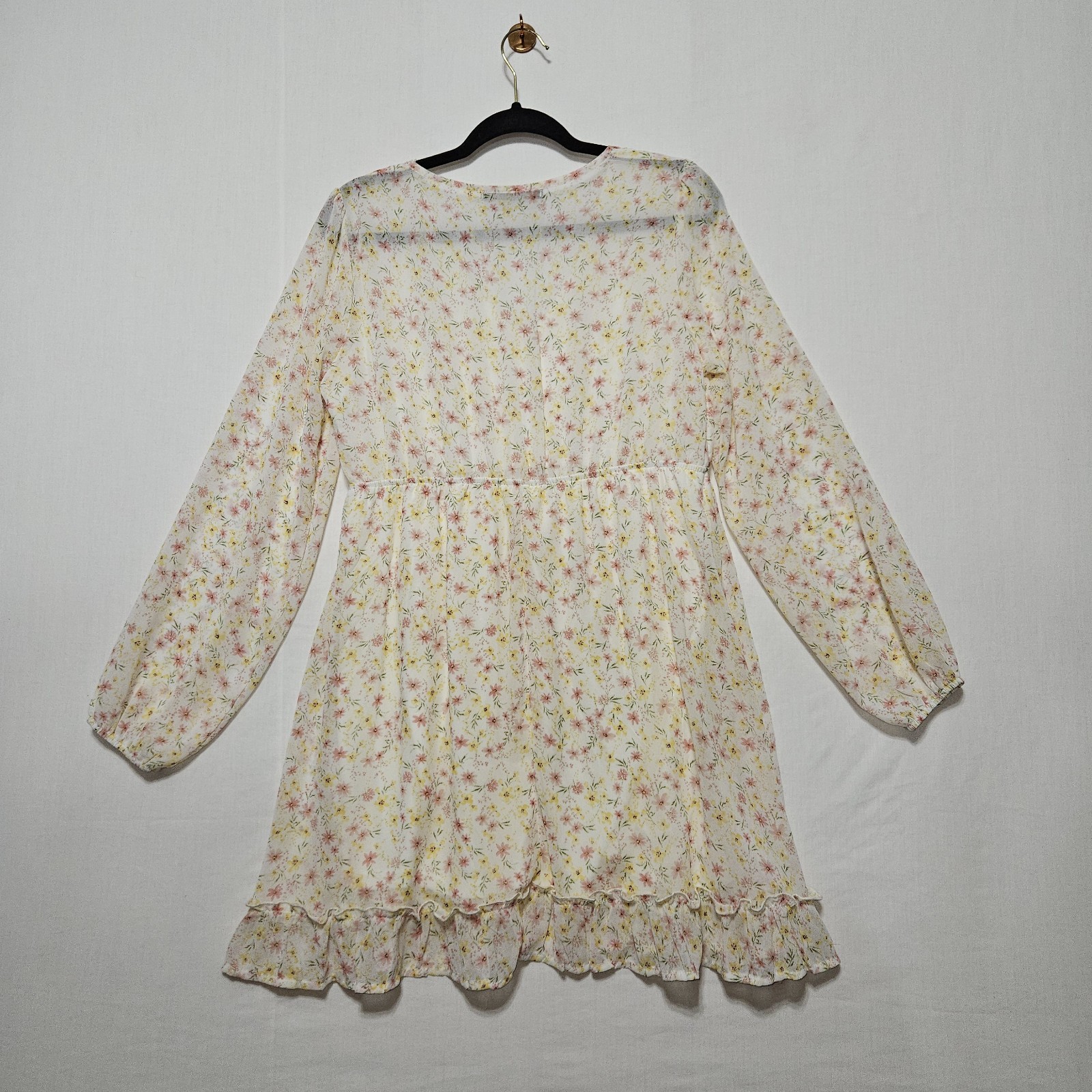 Hesperus Cottagecore Dress Womens XL Long Sleeve Ditsy Floral Coquette Boho Mini