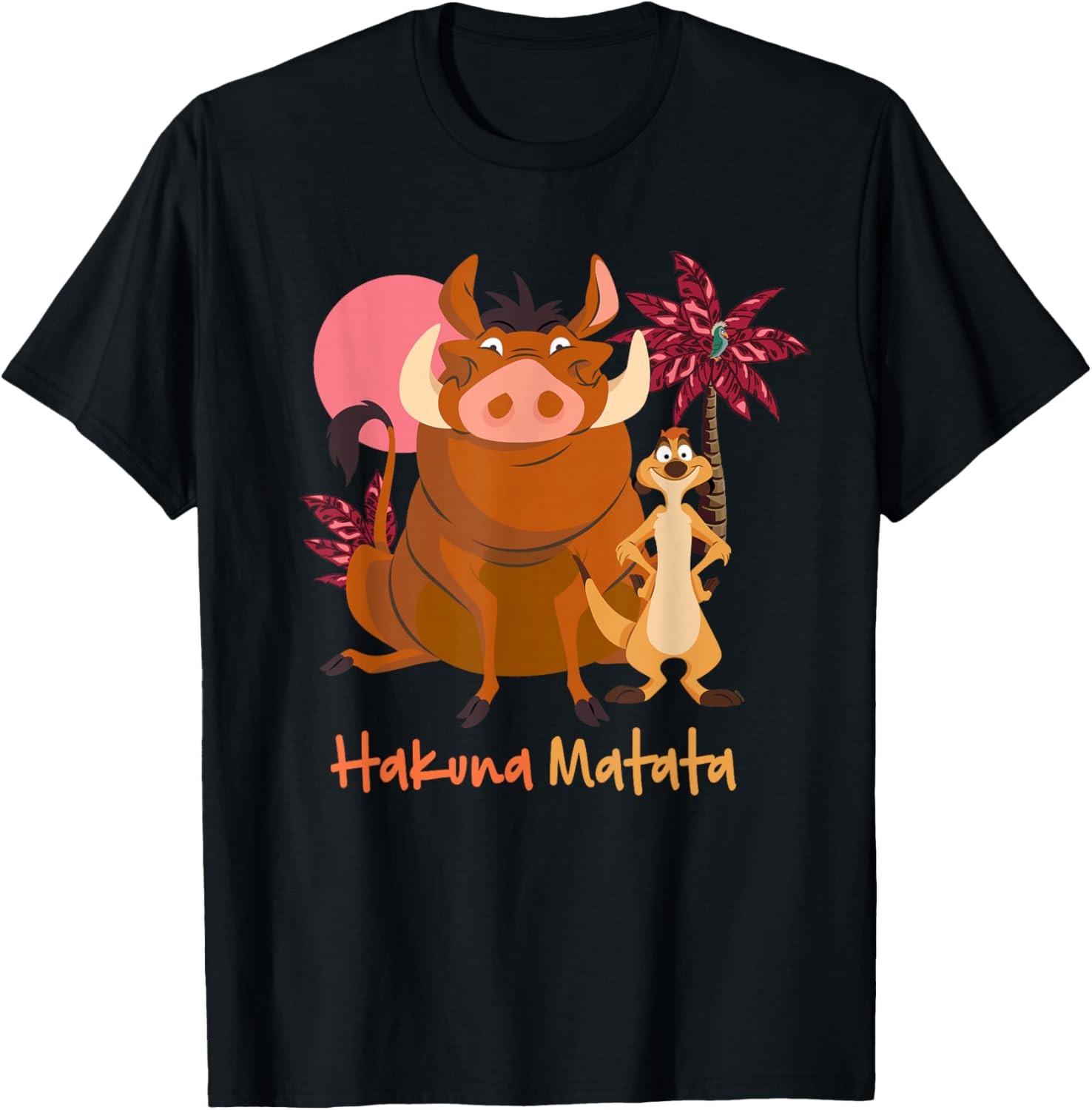 Disney The Lion King Timon & Pumbaa Hakuna Matata Black T-Shirt