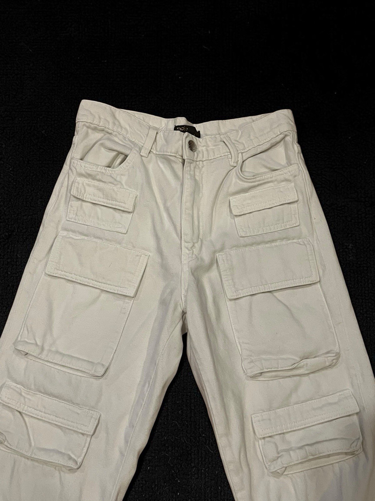 Maje White Cargo Jeans Size EU 36 US 4