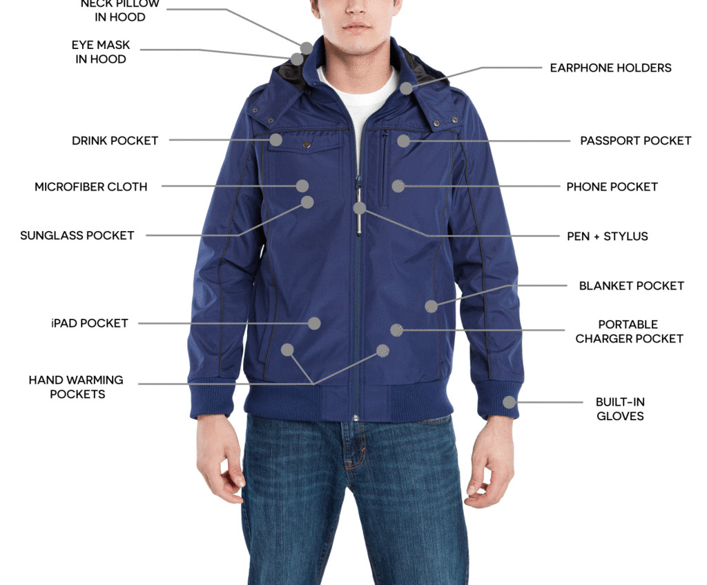 New BAUBAX Men’s Blue Bomber Jacket- Choice of Size
