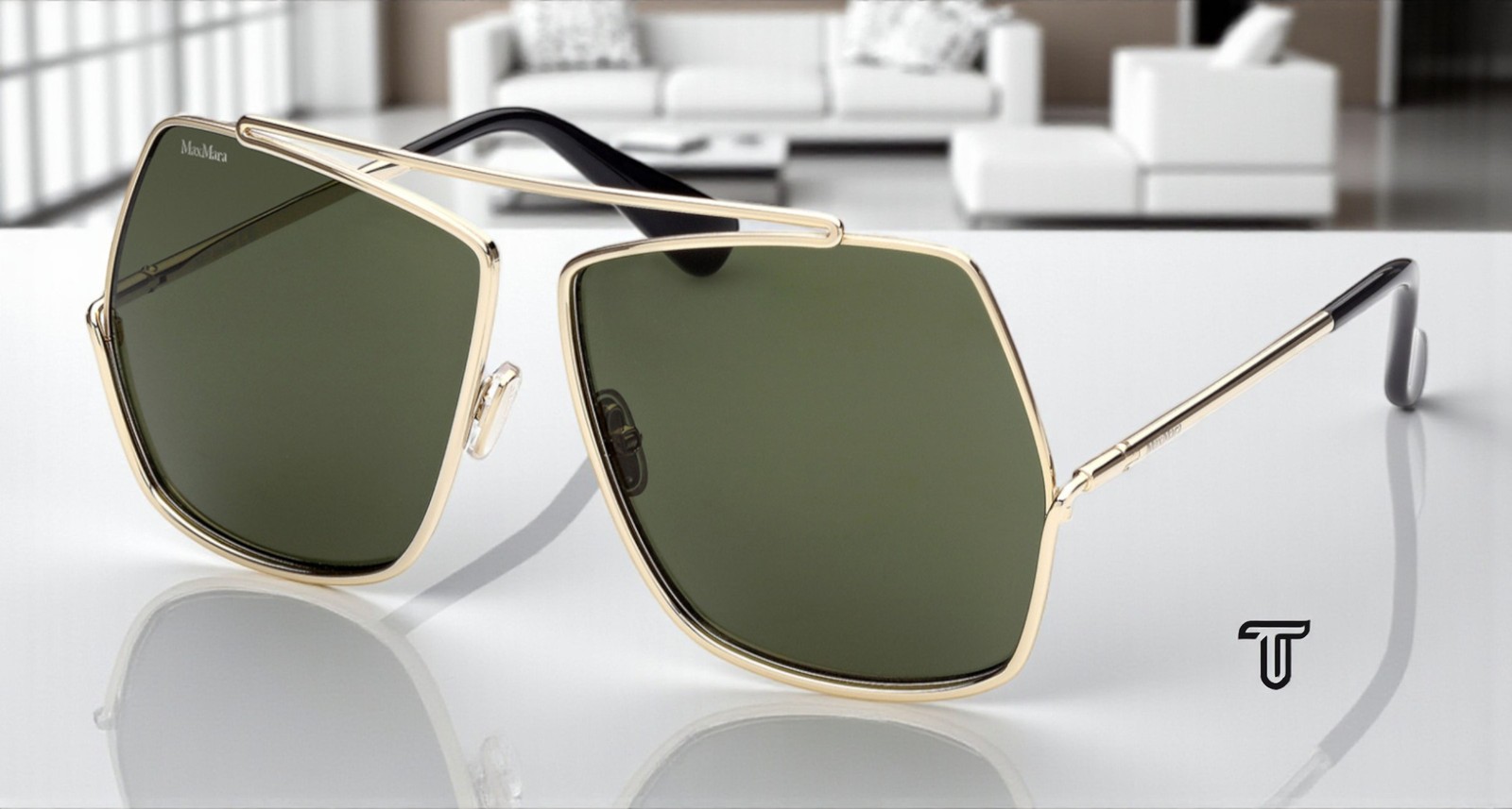 MaxMara MM0006 08A Shiny Gunmetal Smoke Metal 64 mm Women’s Sunglasses