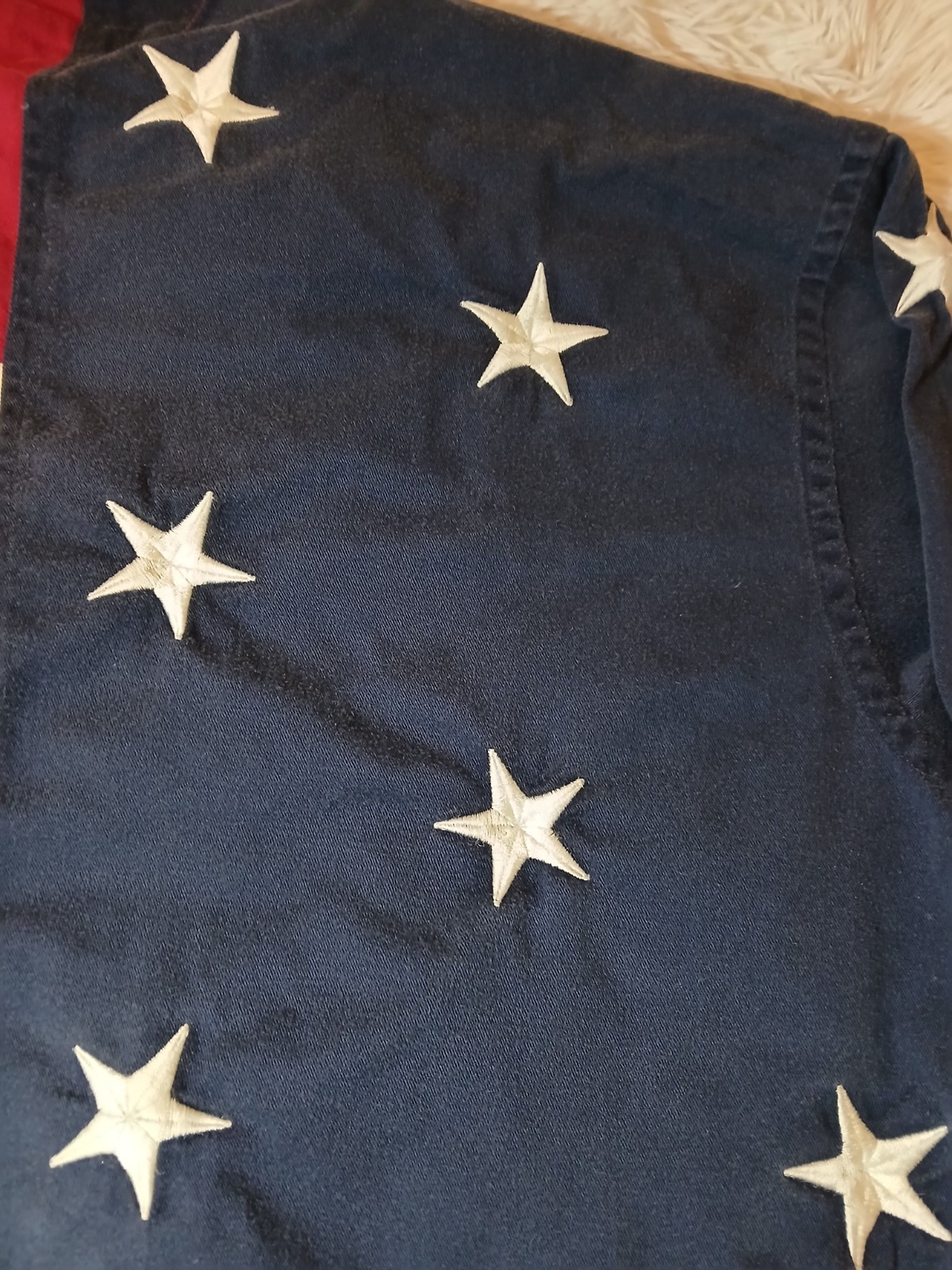Men Vintage 90s Tommy Hilfiger Big Logo USA Flag Button Down Denim Shirt XL