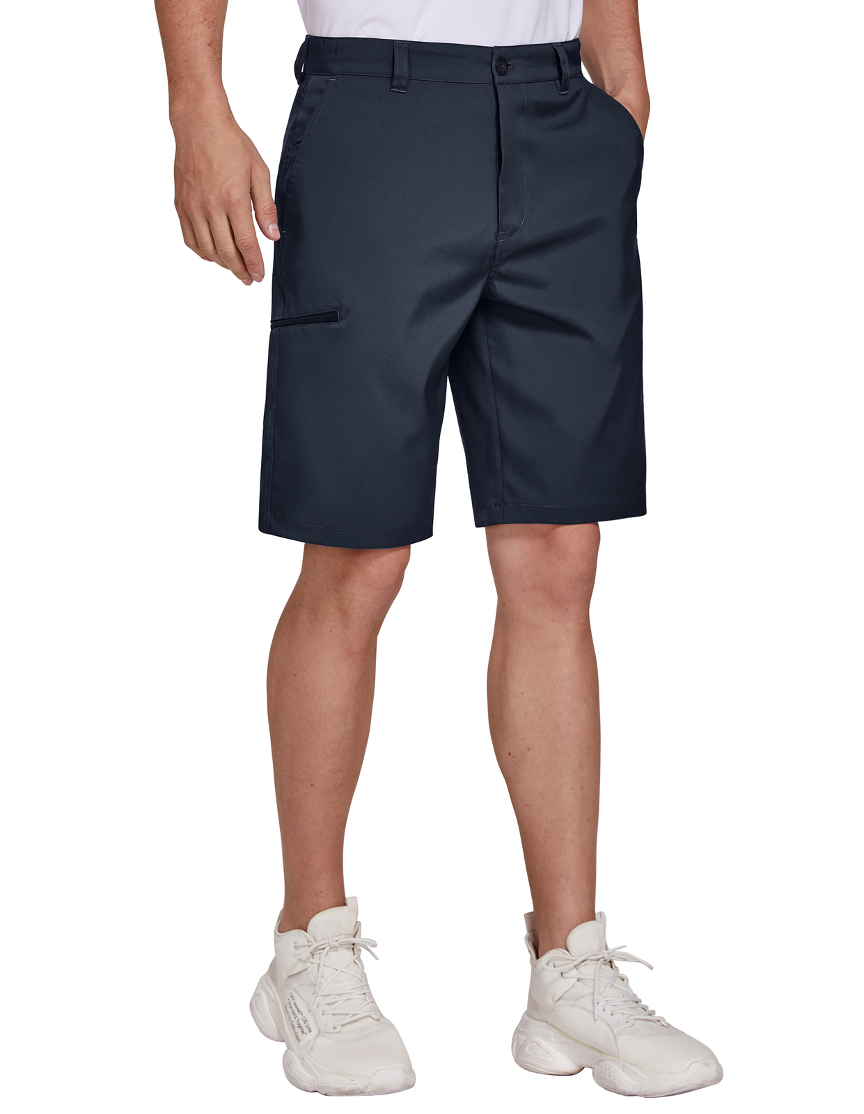 Men’s Golf Shorts Stretch Chino Lightweight Quick Dry Flat Front Work Half Pants