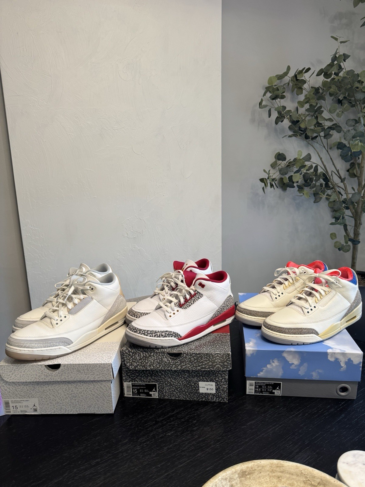 Nike Air Jordan 3 Lot – THREE Pairs – Size 15
