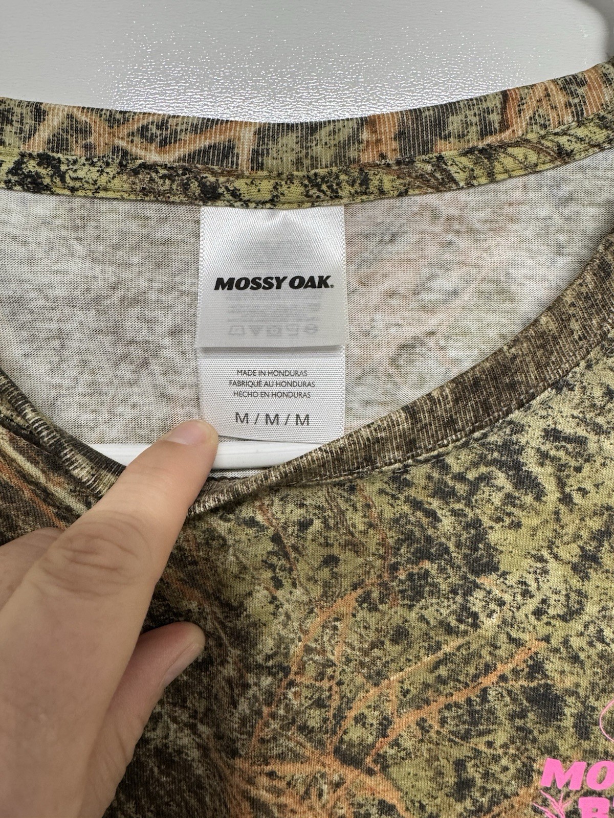 Mossy Oak Women’s Brush Camo Long Sleeve Shirt (Pink Logo) Size Medium NWT NEW