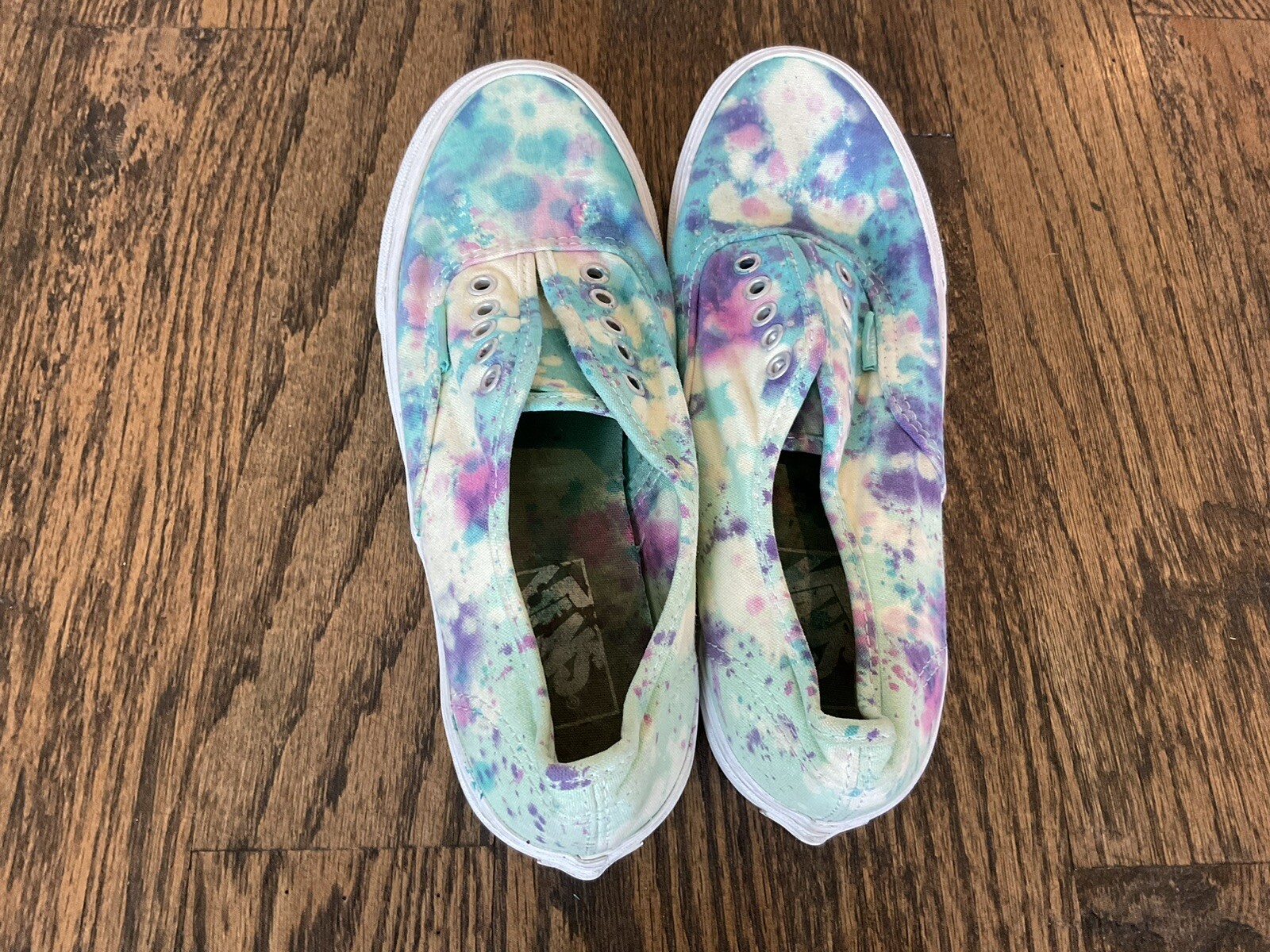 VANS T375 Skate Sneakers Tie Dye Lace Up Skate Shoes US Size Men 5.5 Women 7