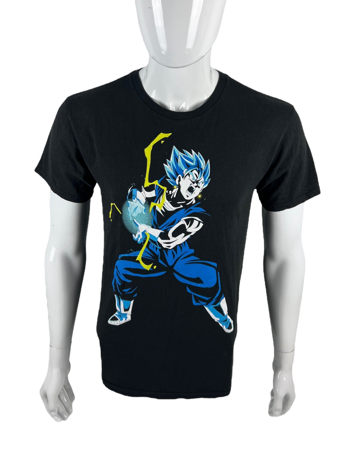 Dragon Ball Super Mens Medium Black Shirt Goku Vegeta Double Sided Gogeta Fusion