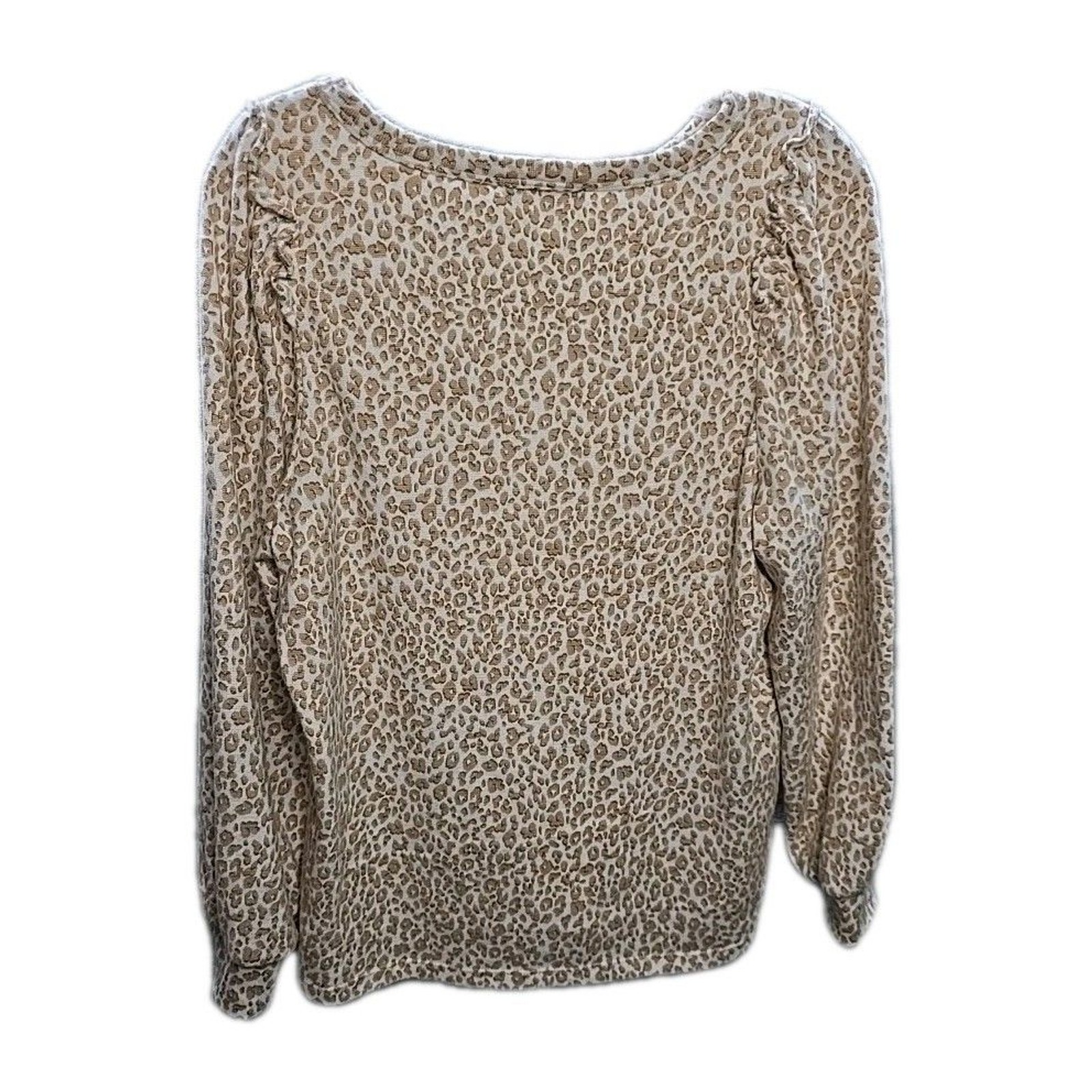 Banana Republic Women’s Pullover Blouse Animal Print Long Sleeve Size MP