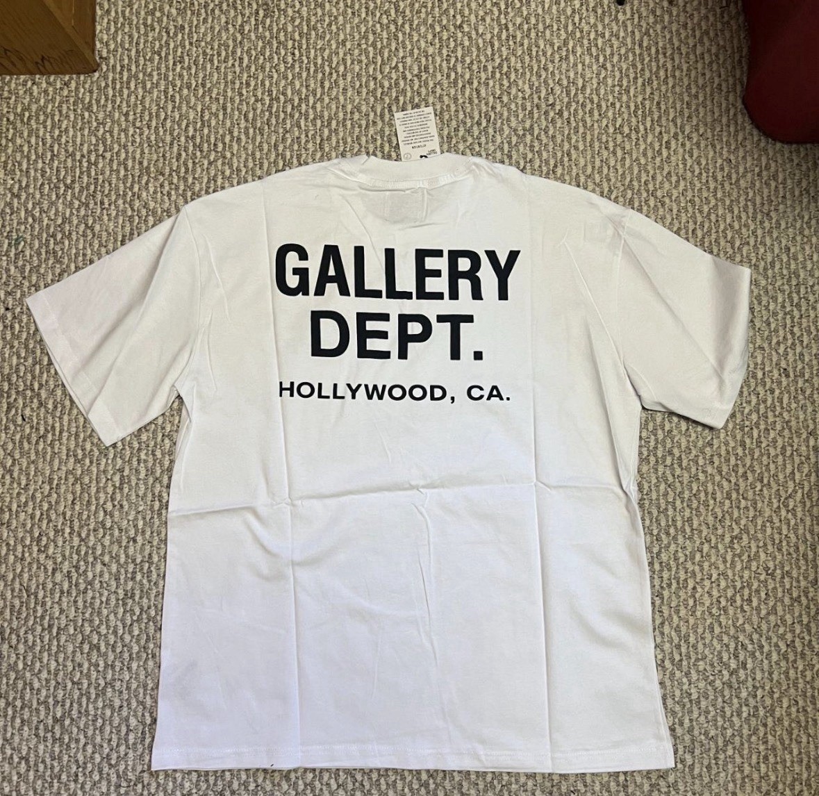 Gallery Dept. White Graphic Logo Crew Neck Short Sleeve Cotton T-Shirt Men L