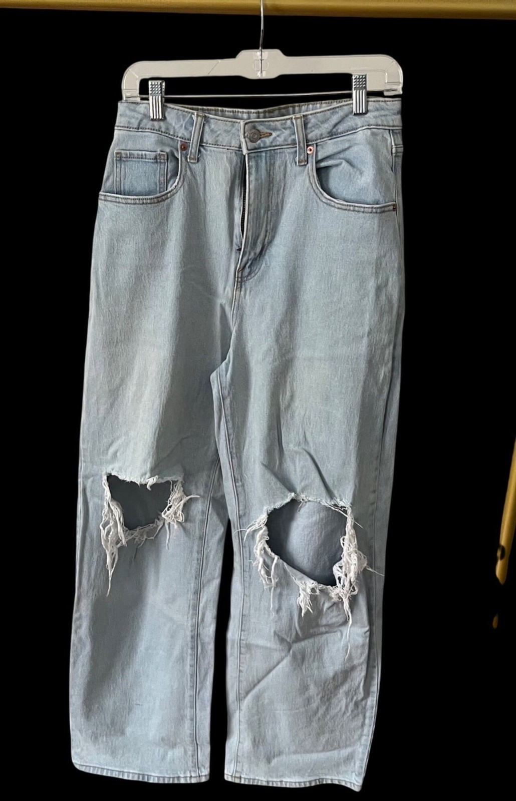 Wild Fable High-Rise 90s Relaxed Straight Distressed Jeans Light Wash size 8/29R